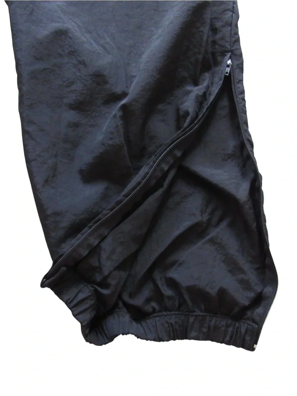 Nike Vintage Nylon Track Pants Large Black Lightweight Stretch Athletic Workout